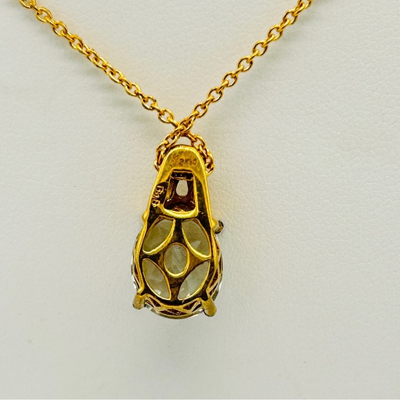 Green Amethyst Pendant; GdB; 20 Inch Chain Included - Picture 7 of 7